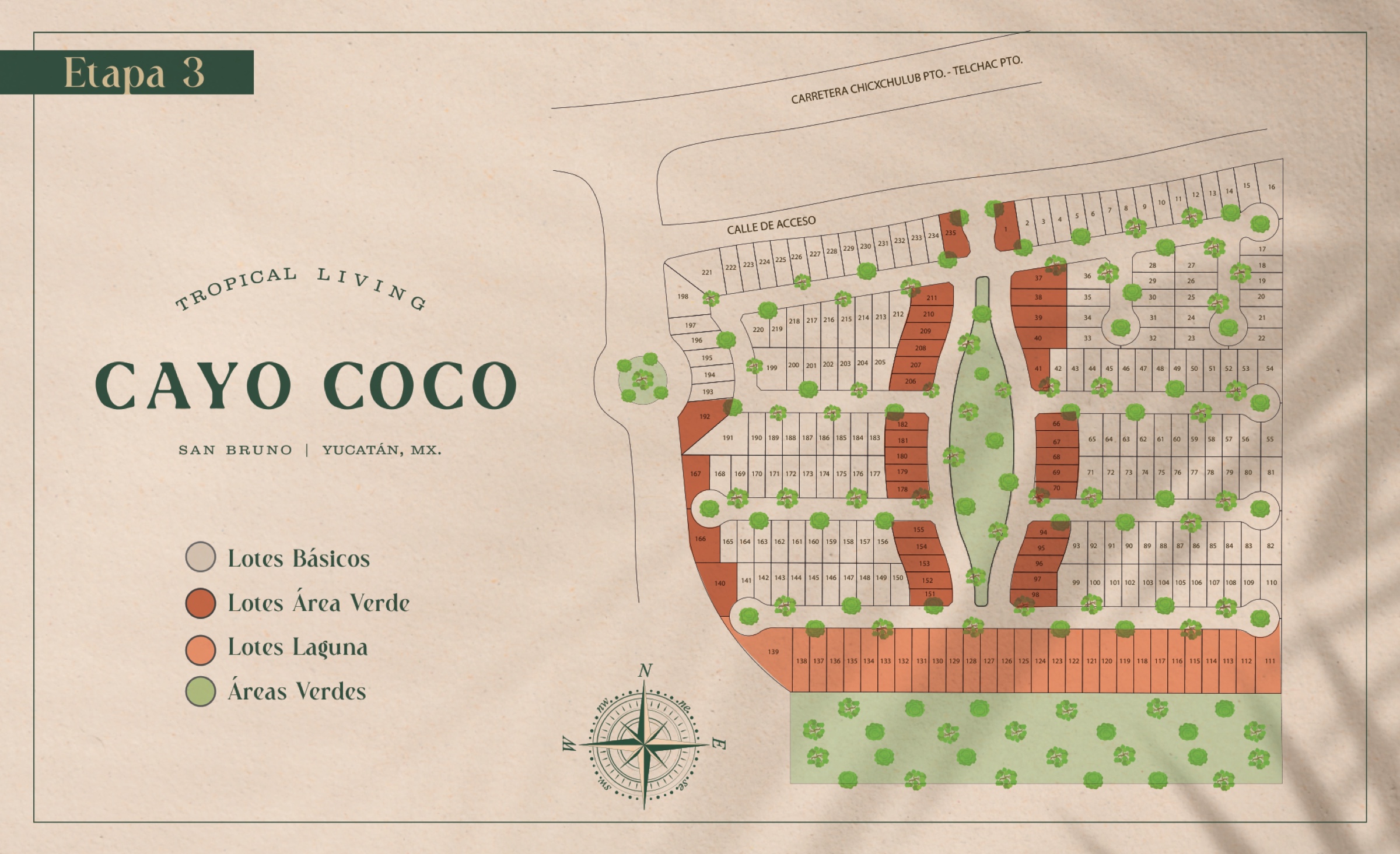 Plano de lotes Cayo Coco — Etapa 3